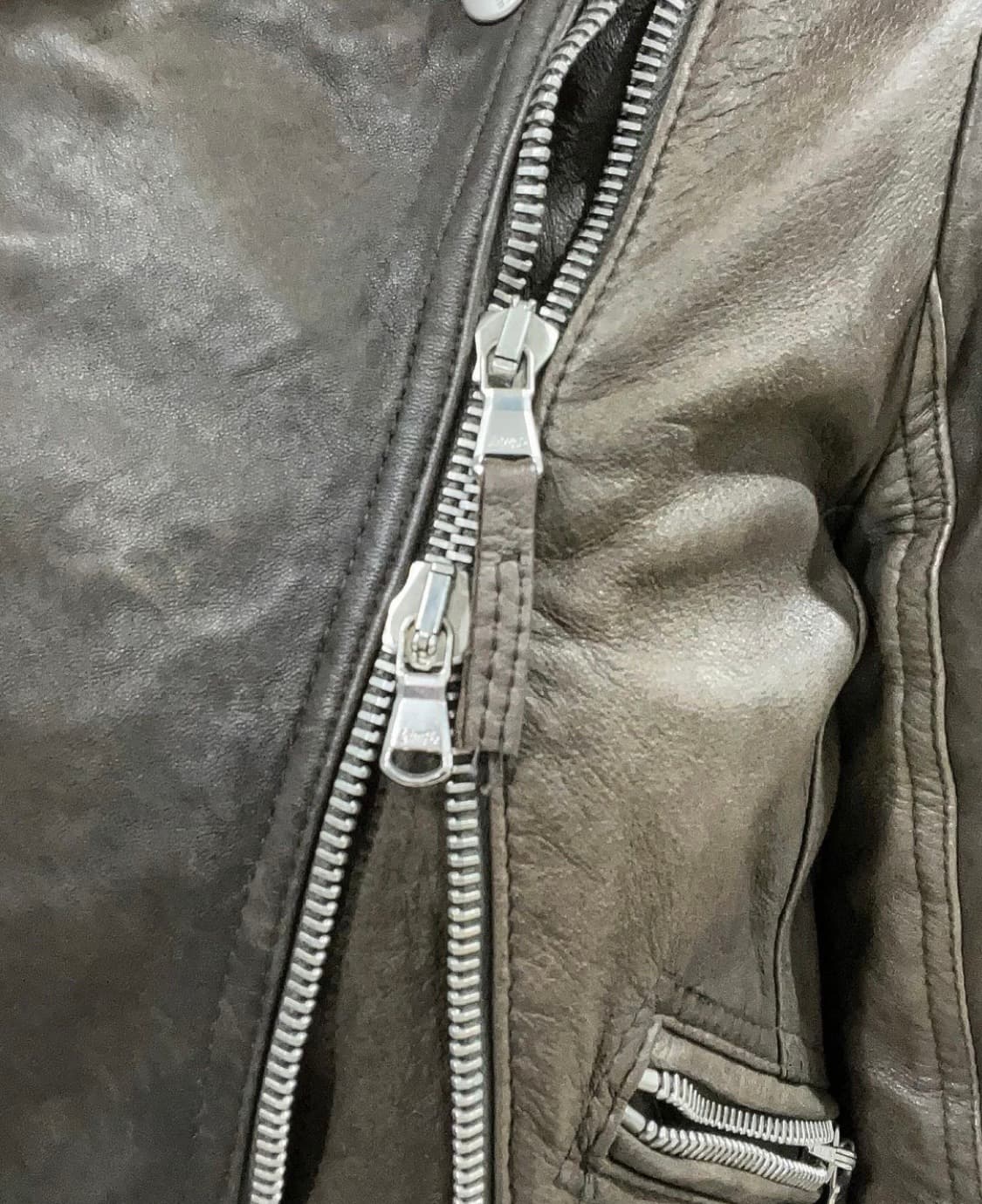 Dacute 쉽 스킨 4-zip 더블 라이더 재킷 상품이미지6