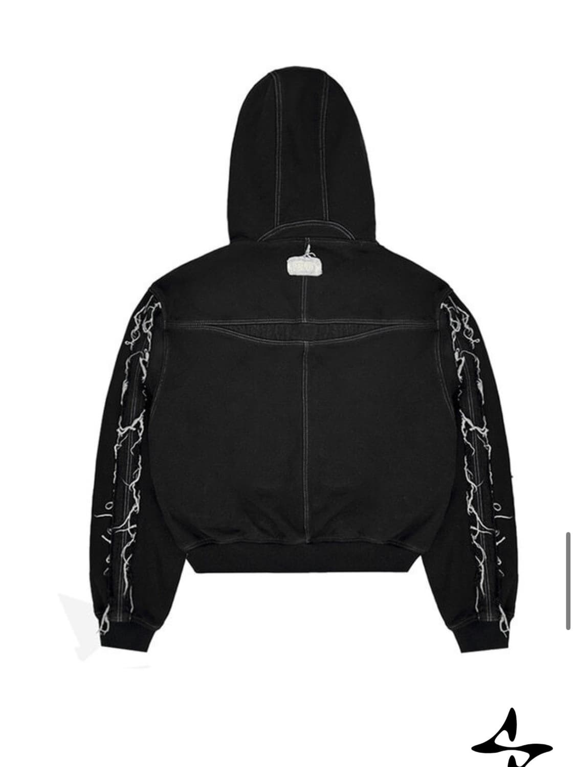 blr 비엘알블러 RAW EDGED HOODIE ZIP-UP 상품이미지2
