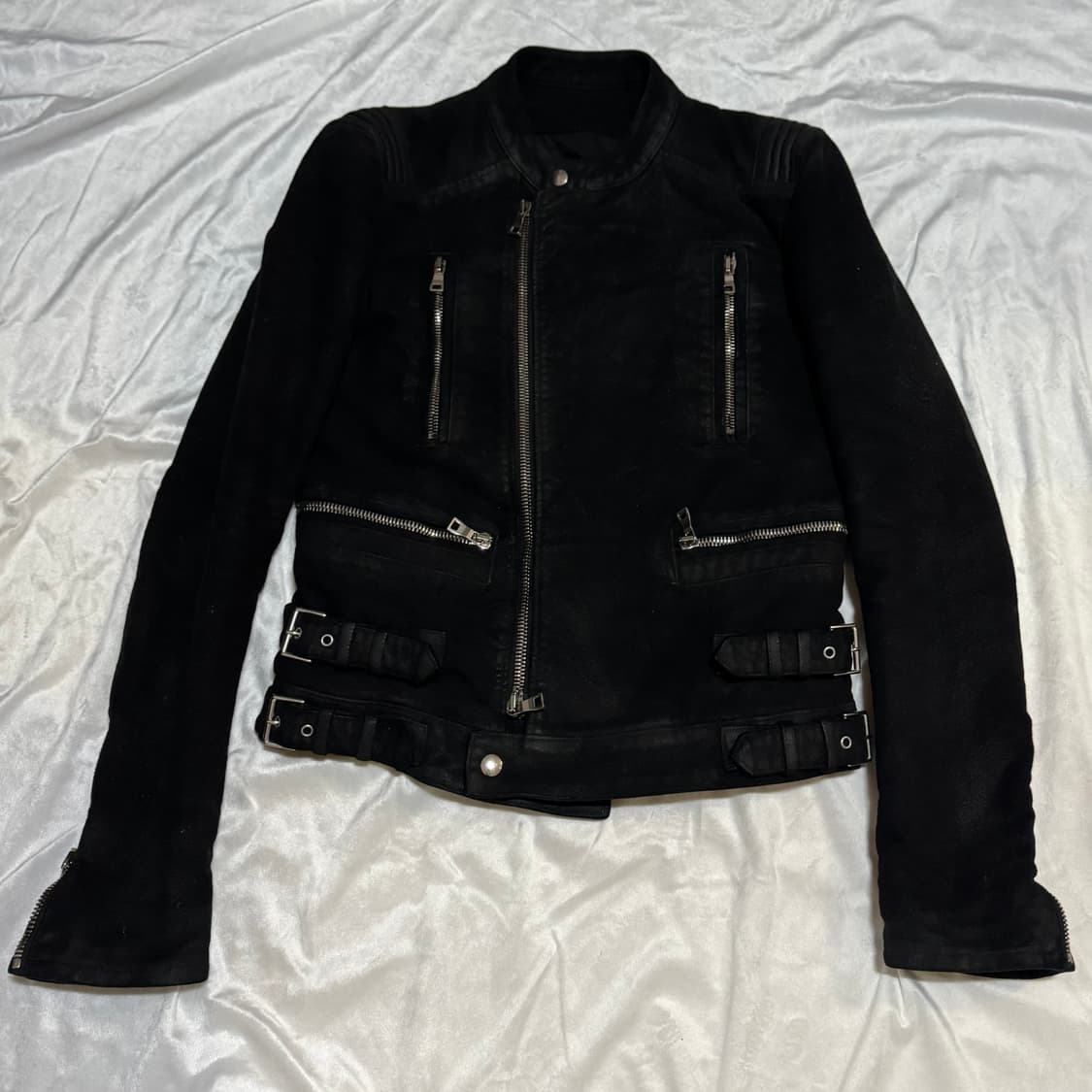 Balmain Waxed moleskin rider jacket 상품이미지1