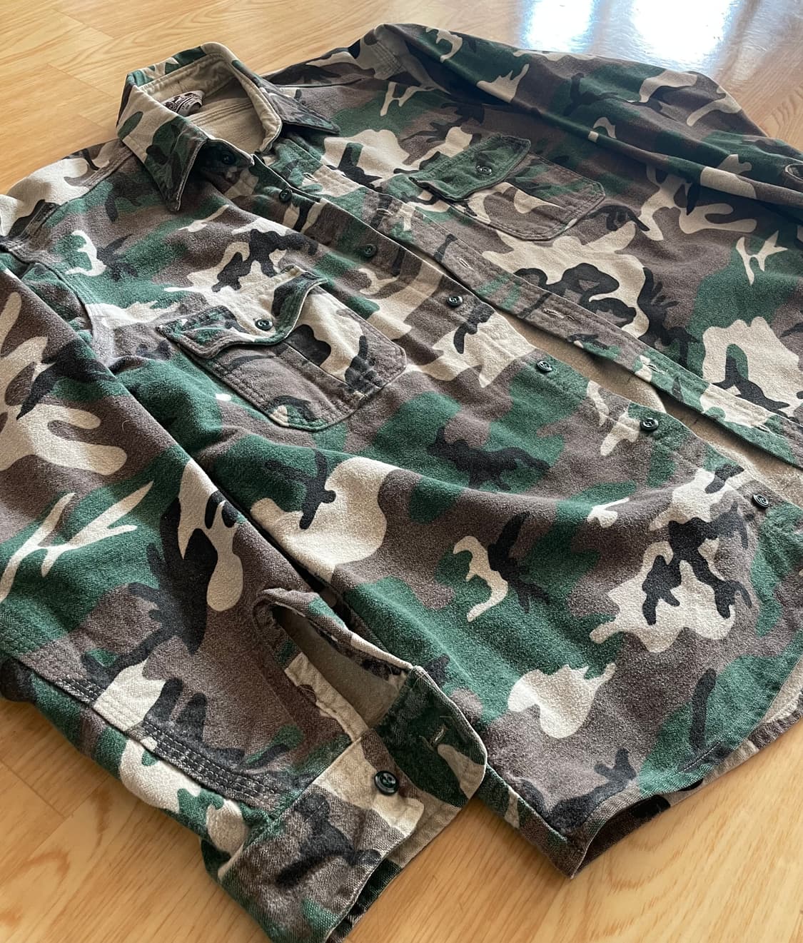 빈티지 카모 밀리터리 셔츠 상품이미지2