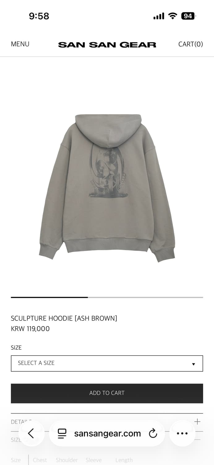 산산기어 스컬처 후드 판매합니다 상품이미지3