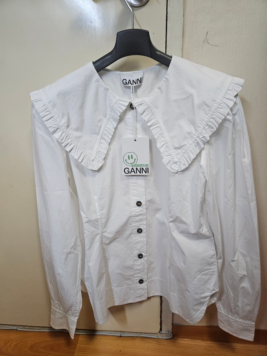 36 새상품) 가니 GANNI 포플린 셔츠 블라우스 상품이미지1