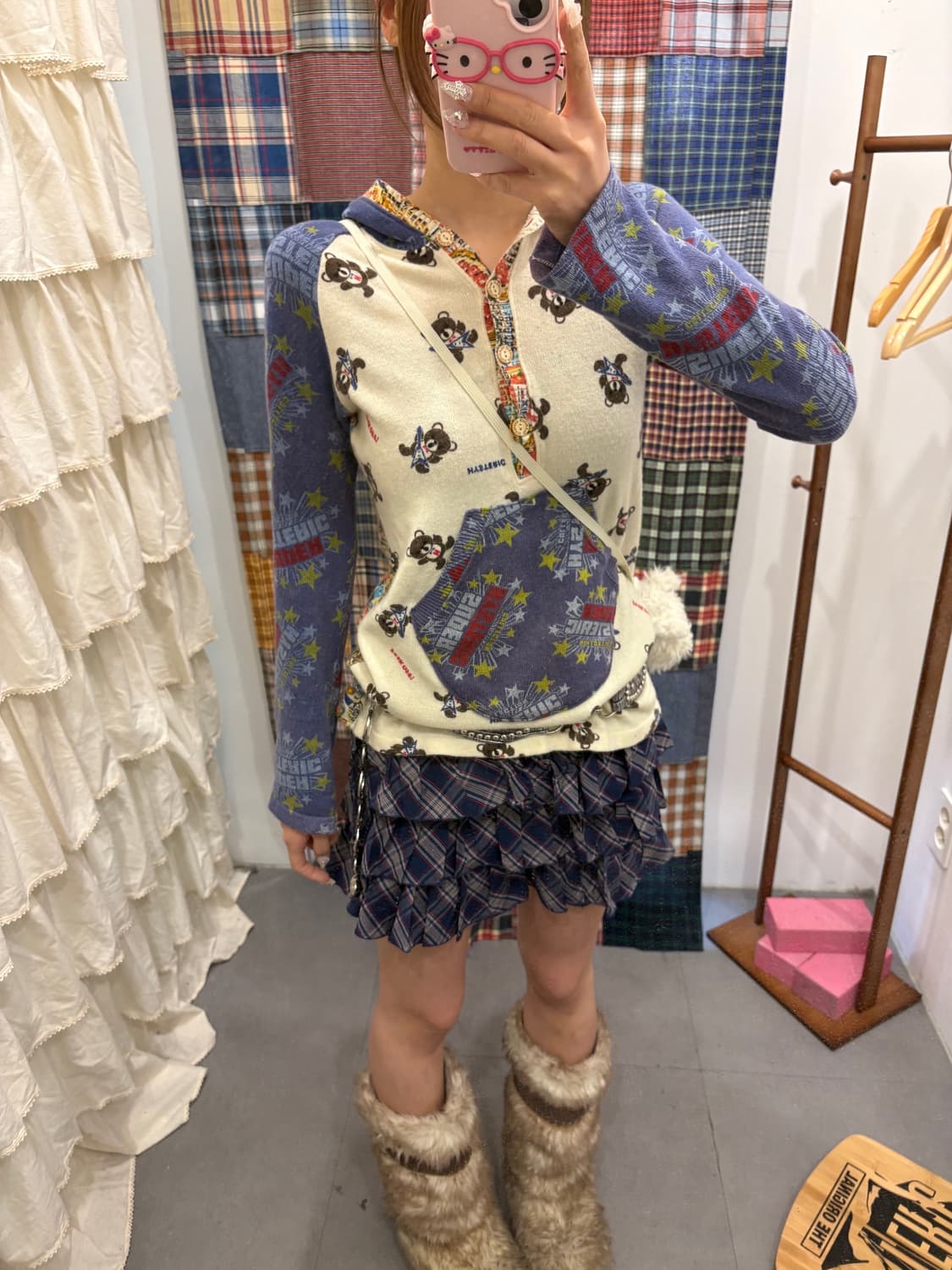 히스테릭글래머 퍽베어 기타 니트후드 상품이미지1