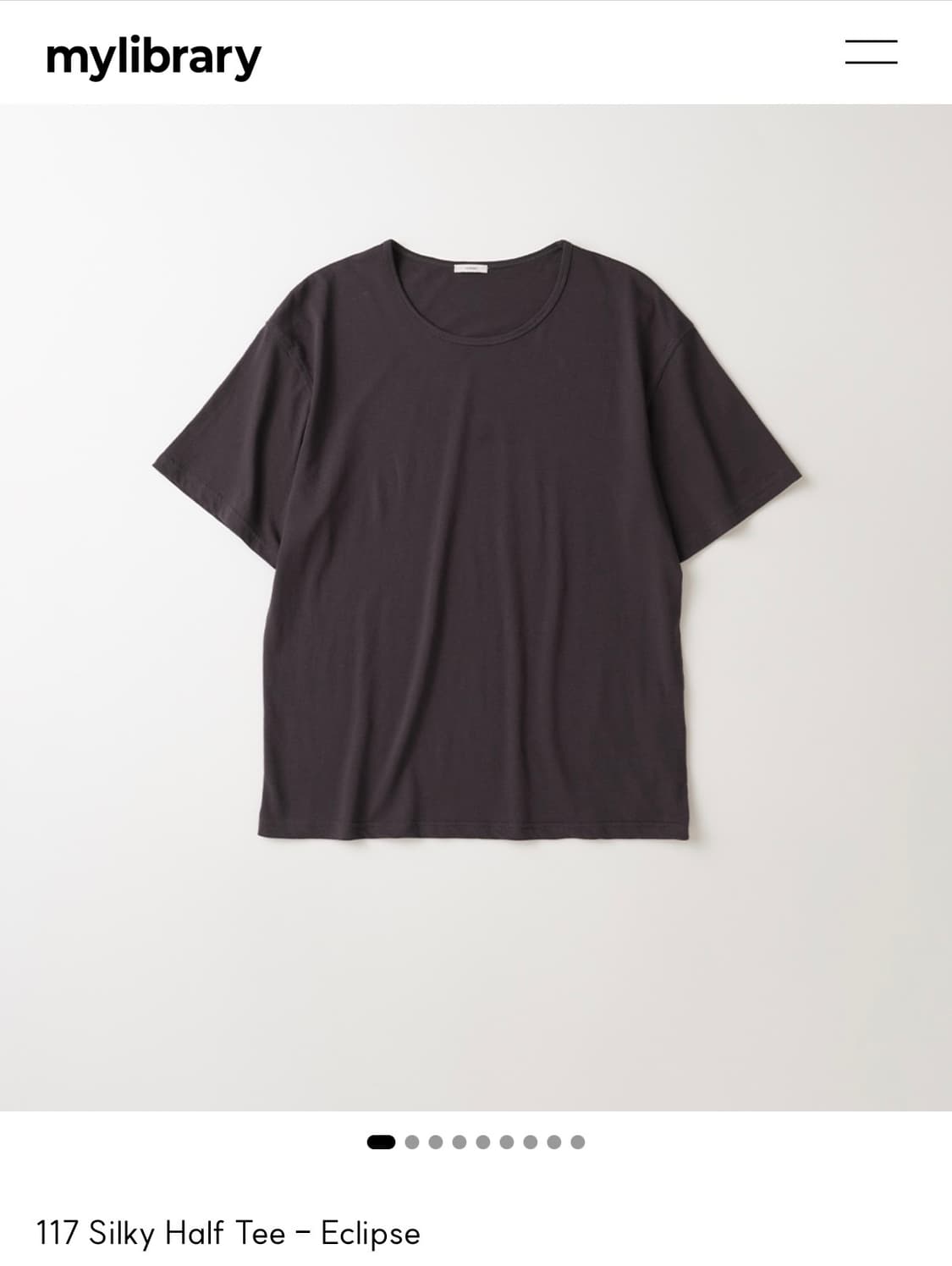 [M] 마이라이브러리 117 Silky Half Tee - Eclipse 상품이미지1
