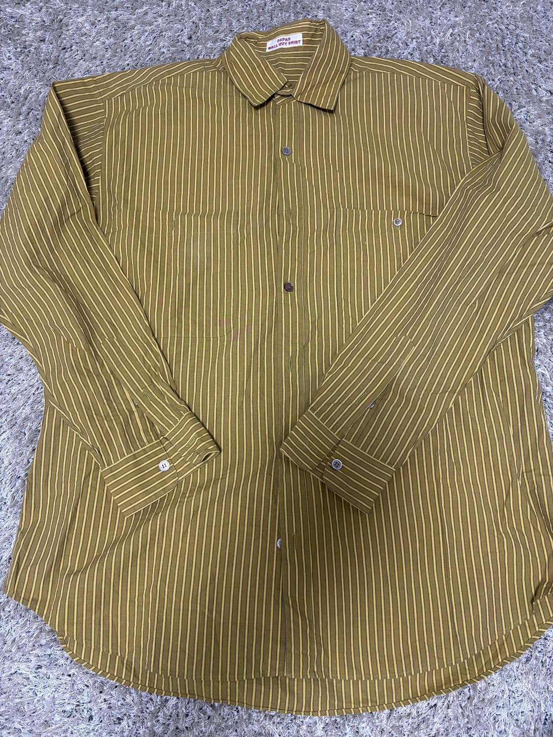일제 PAPAS 스트라이프 셔츠 사이즈 105-110 상품이미지1