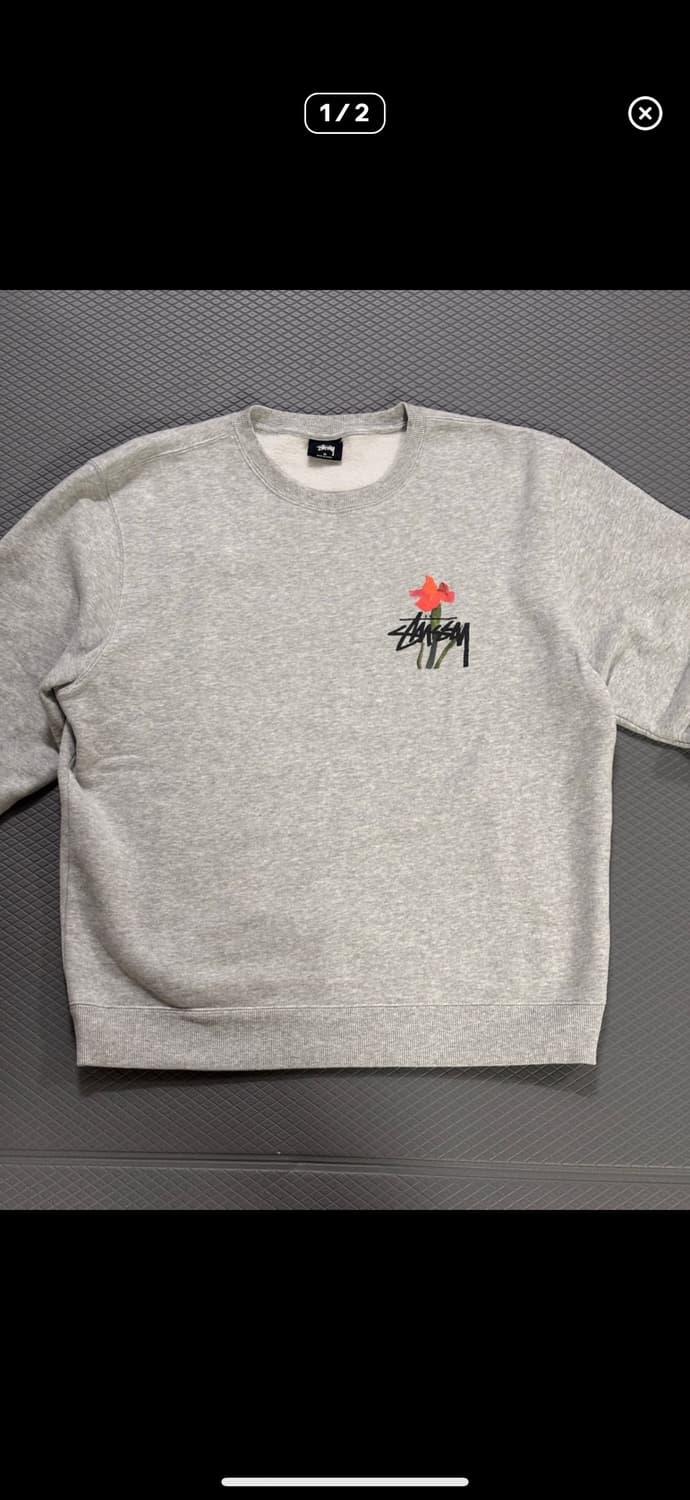 스투시 플라워 맨투맨 상품이미지1