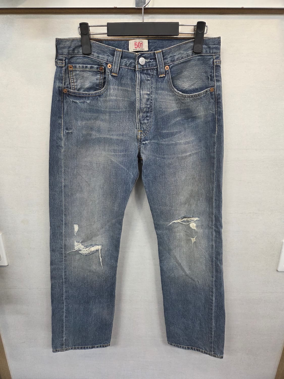 리바이스 빈티지 501 스트레이트 데미지 데님팬츠 30 상품이미지1