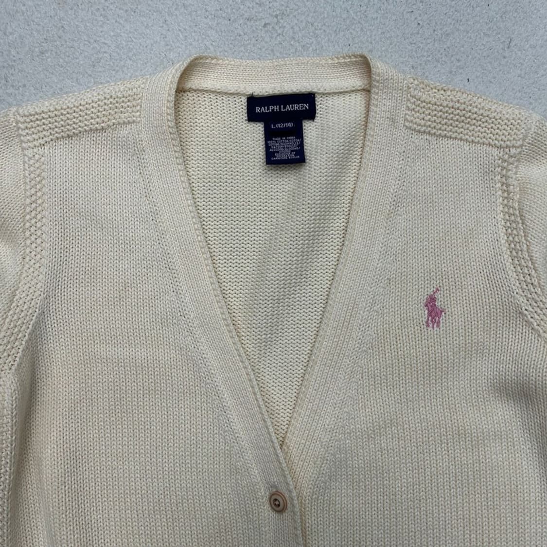 폴로랄프로렌 걸즈 아이보리 가디건 L 상품이미지4