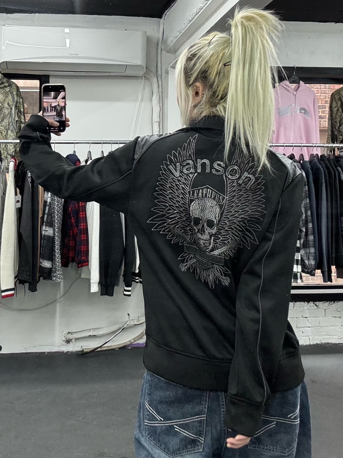 밴슨 레더 빅로고 투웨이 져지 상품이미지6