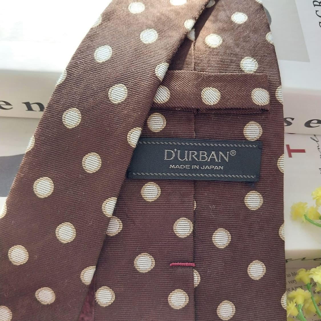 더반(다반) 실크&울 혼방 도트 넥타이 8.3cm A+등급 K1363
 상품이미지7