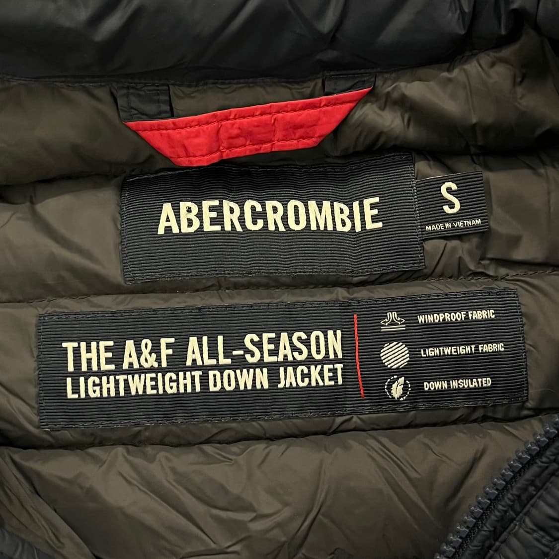 [정품/S] 아베크롬비 네이비 후드 패딩 점퍼 b14 상품이미지5