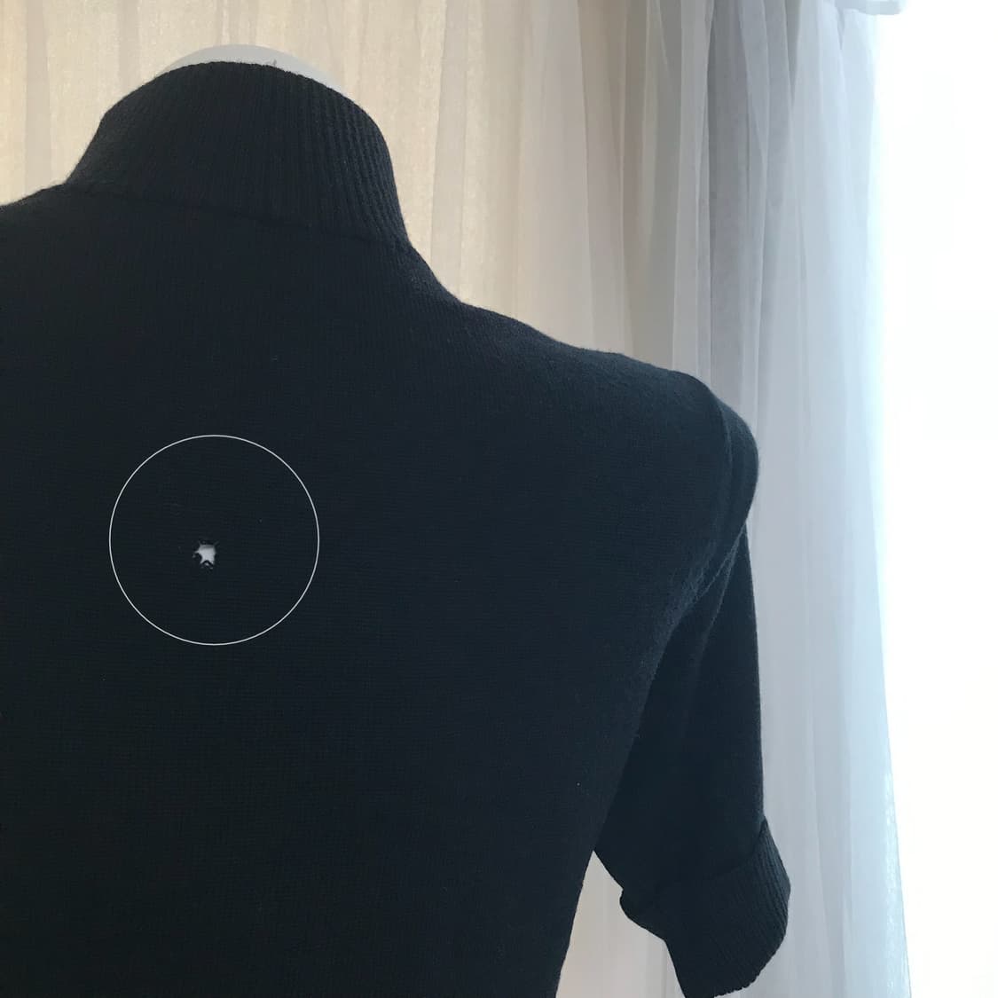 큐빅 아가일 터틀넥 반팔 니트탑 갸루 헤이세이 상품이미지5