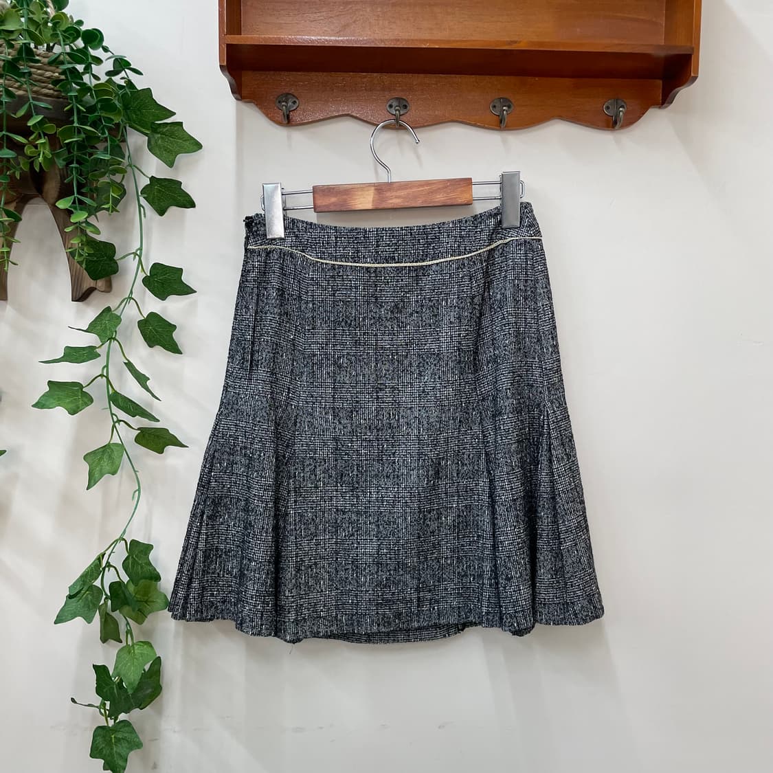 로페 로걀 프레피 마린무드 체크 플리츠 스커트 상품이미지4