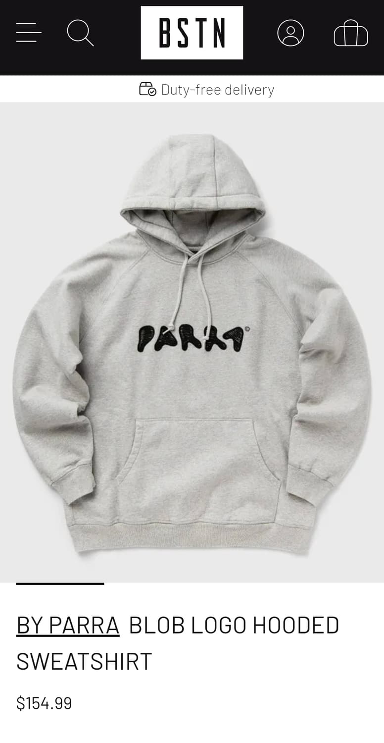 by parra 로고 후드티 그레이 XL 상품이미지5