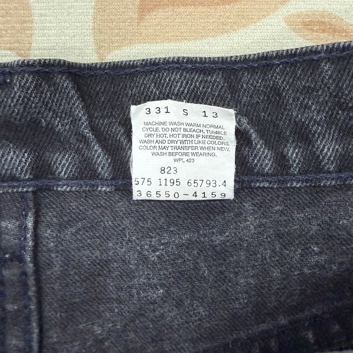 (30)90s 리바이스 levis 550 오렌지탭 흑청데님반바지 상품이미지5