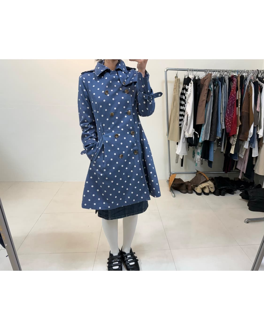 빈티지 도트 자켓 상품이미지1