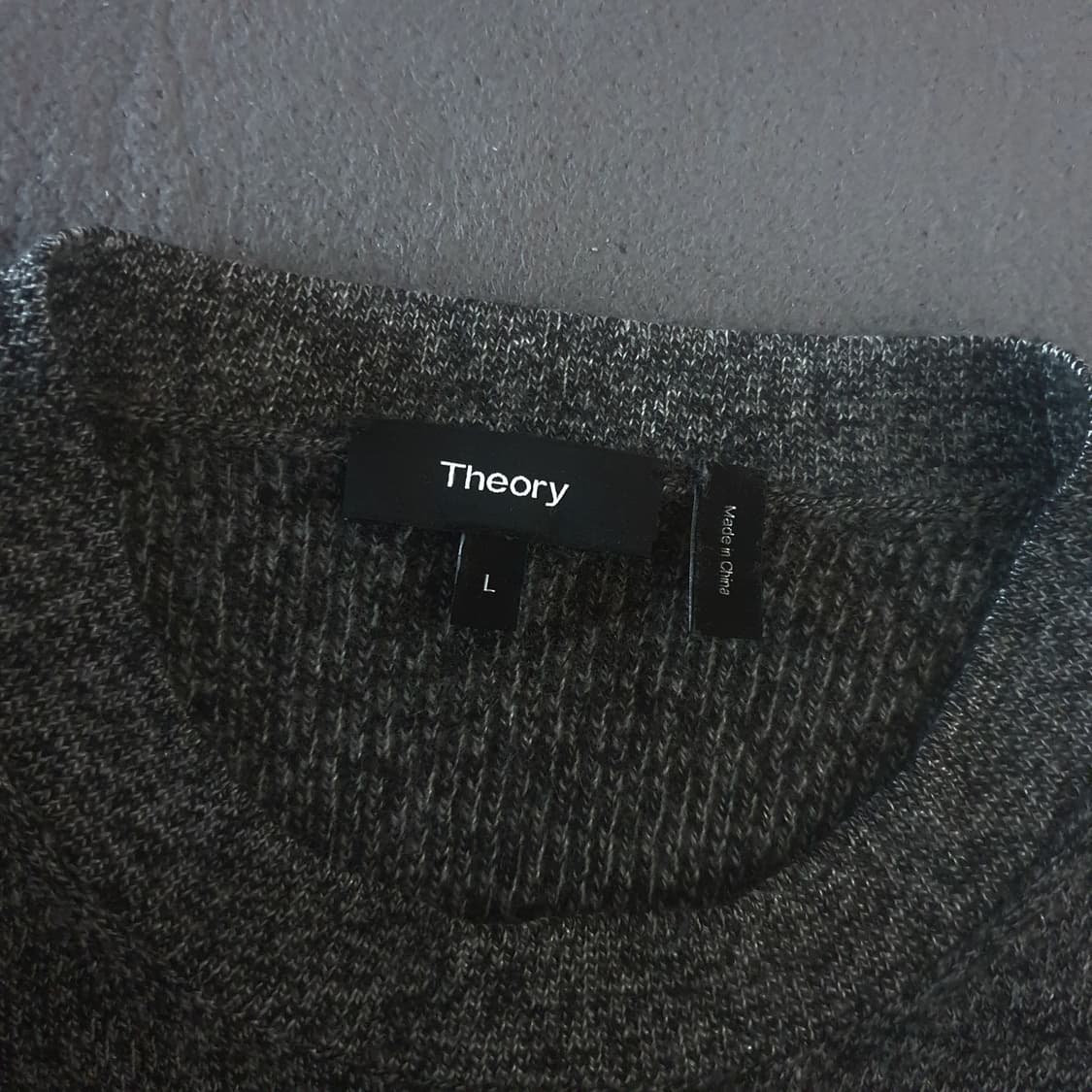 띠어리 크루넥 캐시미어 100% 니트 맨투맨 L 차콜 상품이미지3