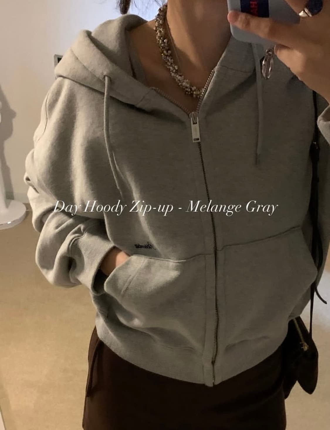 Ribbonbit Day hoody zipup 그레이 상품이미지1