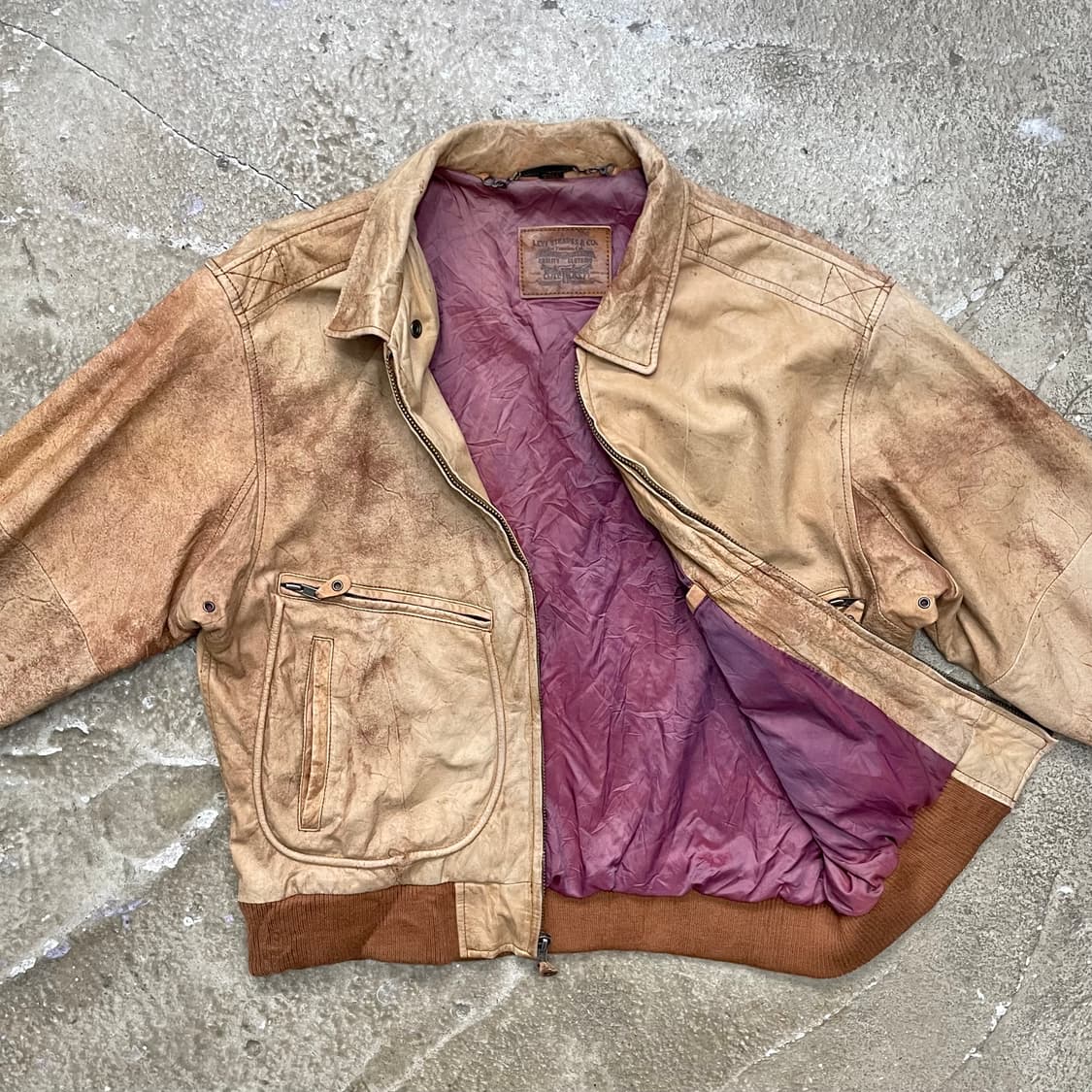 빈티지 리바이스 레더 자켓 42 (실측 XL) 상품이미지3