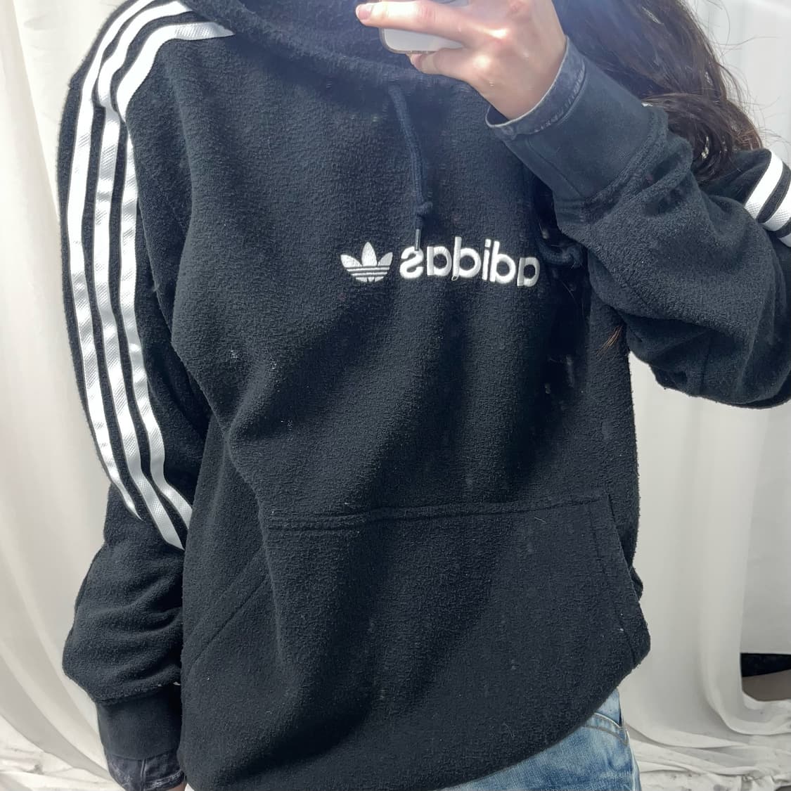 Adidas Black Boucle Hoodie  상품이미지3