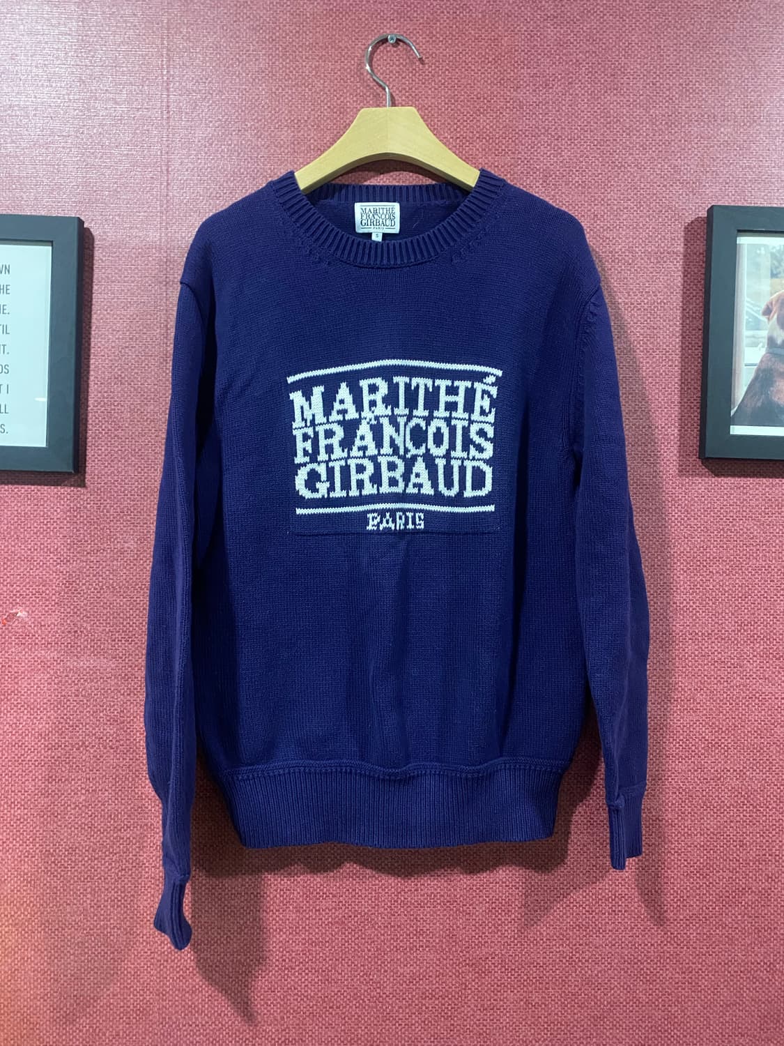 마리떼 프랑소와 저버 네이비 로고 니트 S 상품이미지1