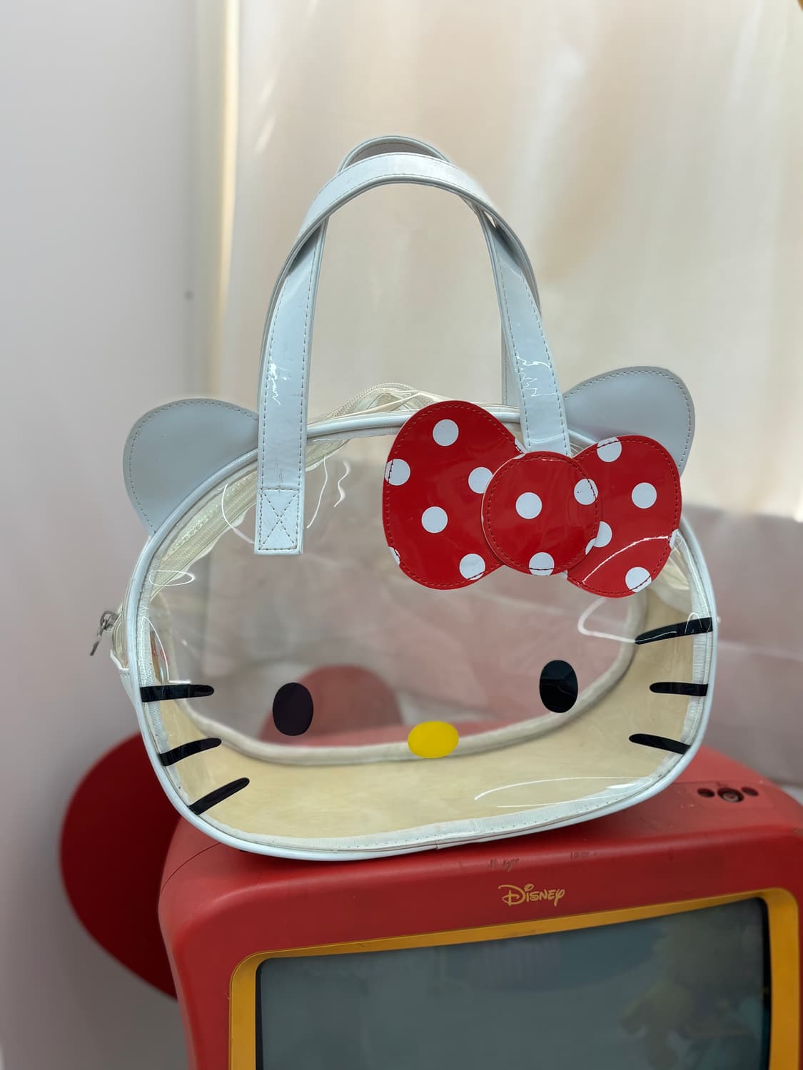Rare Vintage Clear Hello Kitty Face Bag 상품이미지1
