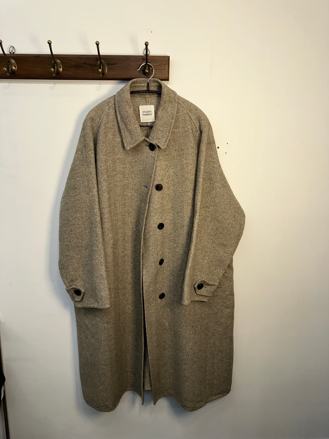studio tomboy 헤링본 울 롱코트 free 상품이미지3