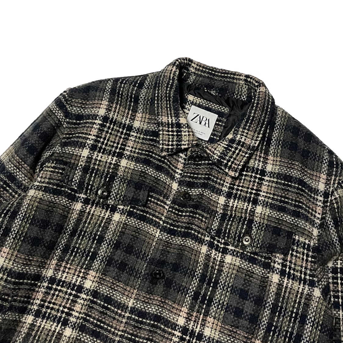 ZARA 자라 체크 누빔 자켓 상품이미지3