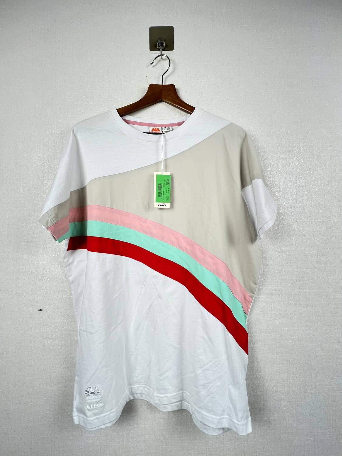 디아도라 x SUNDEK 레인보우 루즈핏 티셔츠 L-XL 상품이미지2