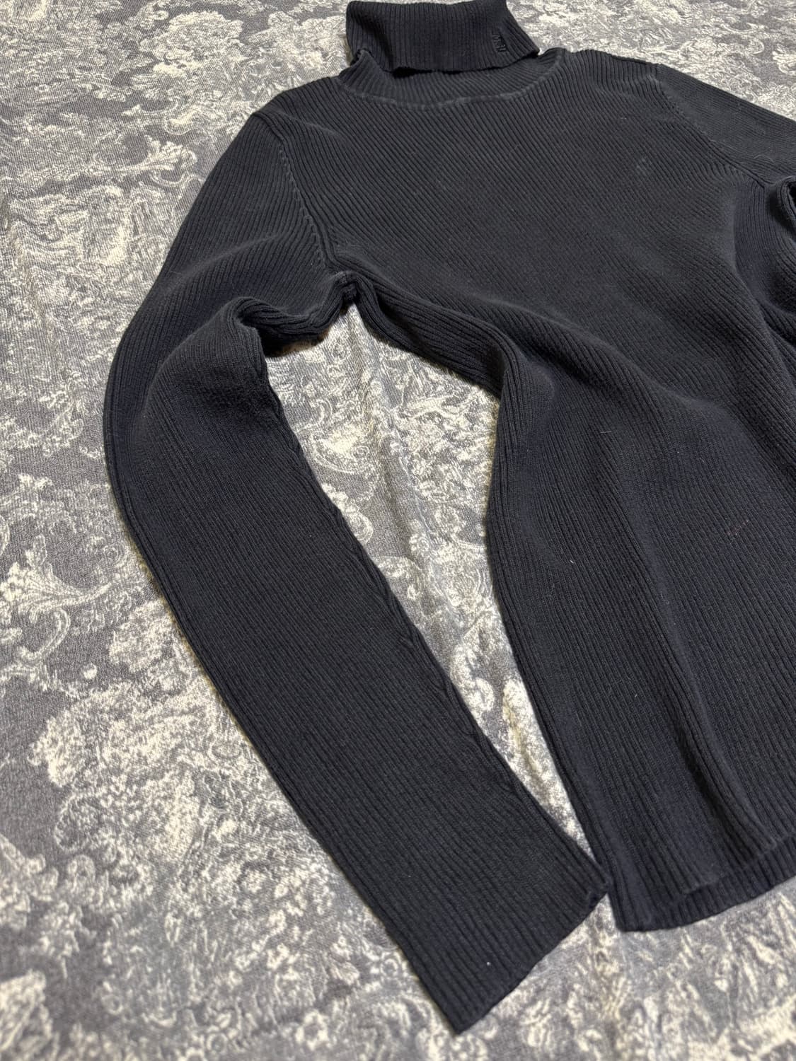 turtleneck knit washed black  상품이미지3