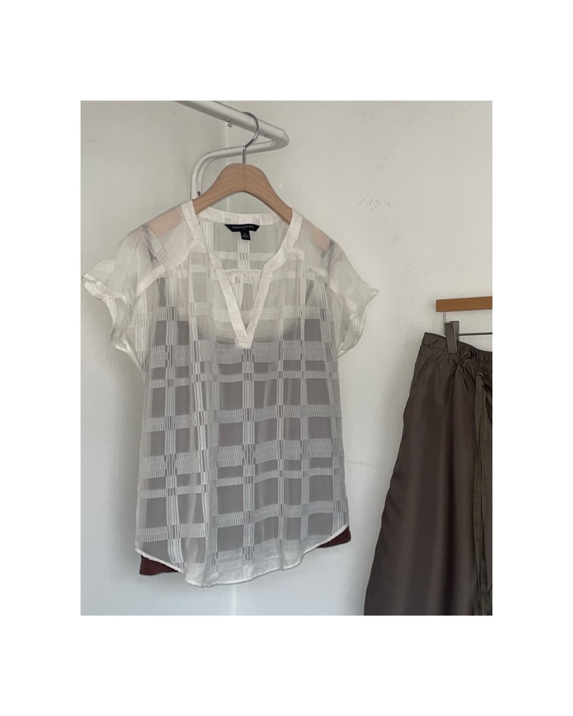 Square pattern blouse 상품이미지1