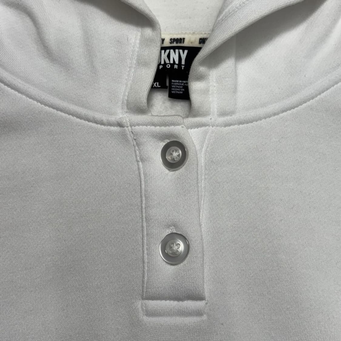 DKNY 크롭 후드티 화이트 XL 상품이미지5