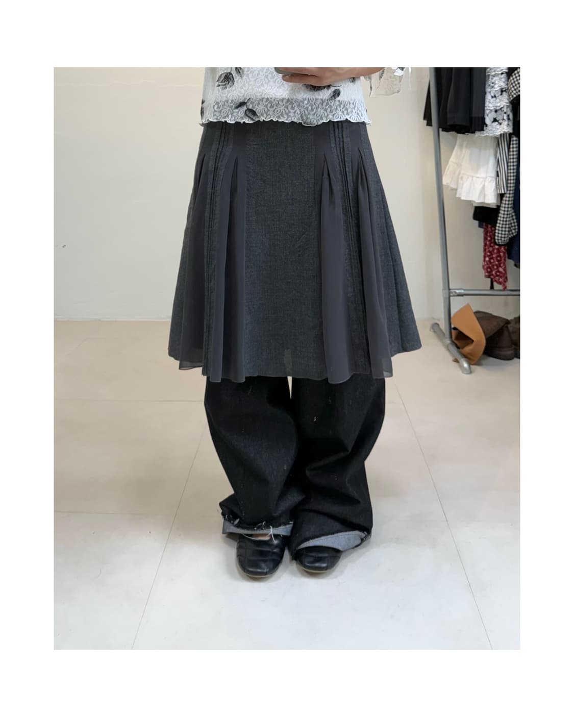 빈티지 미디 스커트 상품이미지1