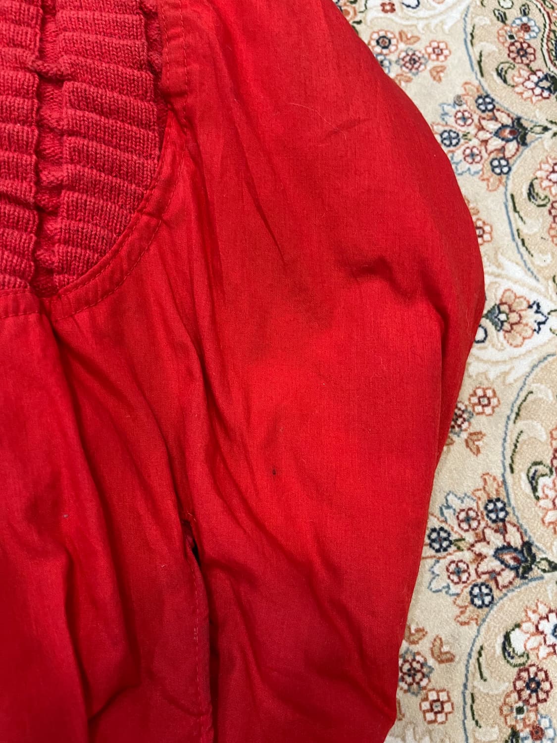 JPN VTG 하이넥 디테일 레드 봄버 자켓 상품이미지9