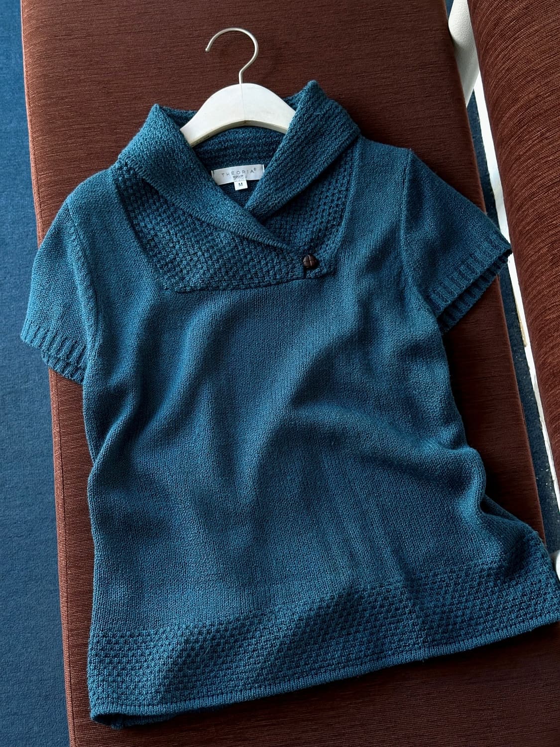 Shawl collar design knit top 상품이미지4