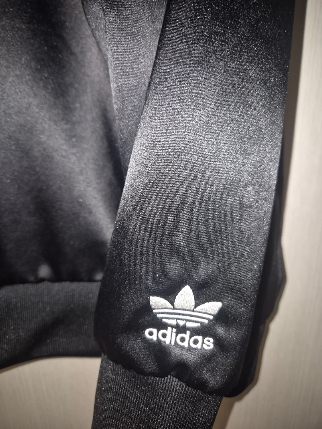 아디다스 새틴 저지 맨투맨 블랙 L 상품이미지3