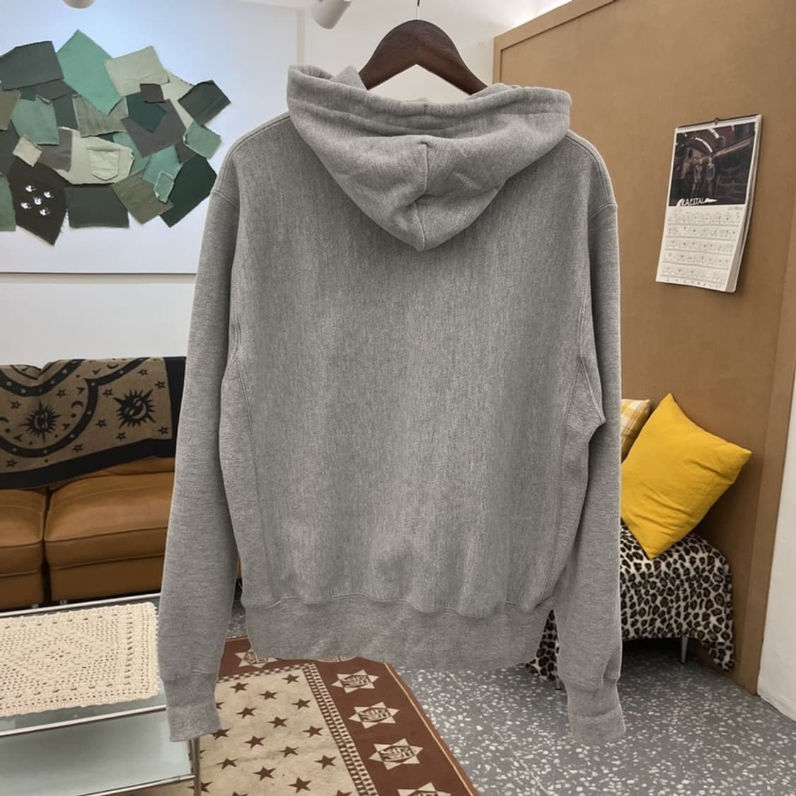 챔피온 리버스위브 빈티지 모던캐주얼 스몰로고 후드티 M C09827 상품이미지4