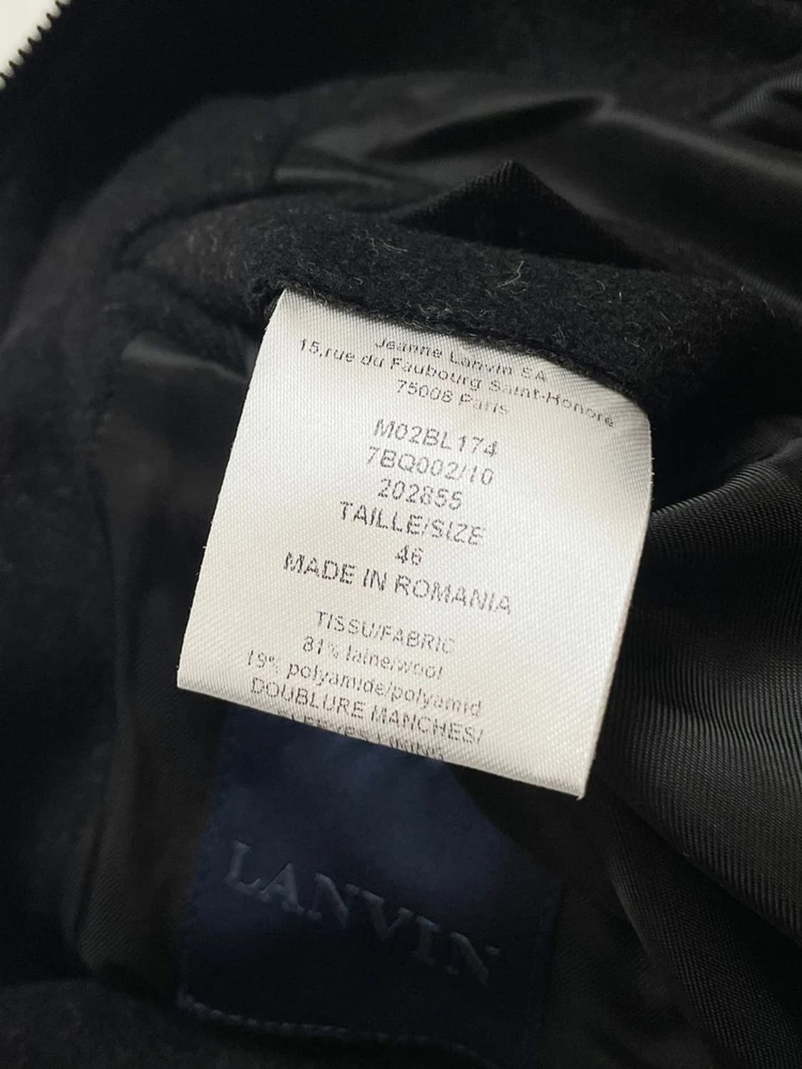 랑방 LANVIN 00s 울 항공 자켓 A1074 상품이미지8