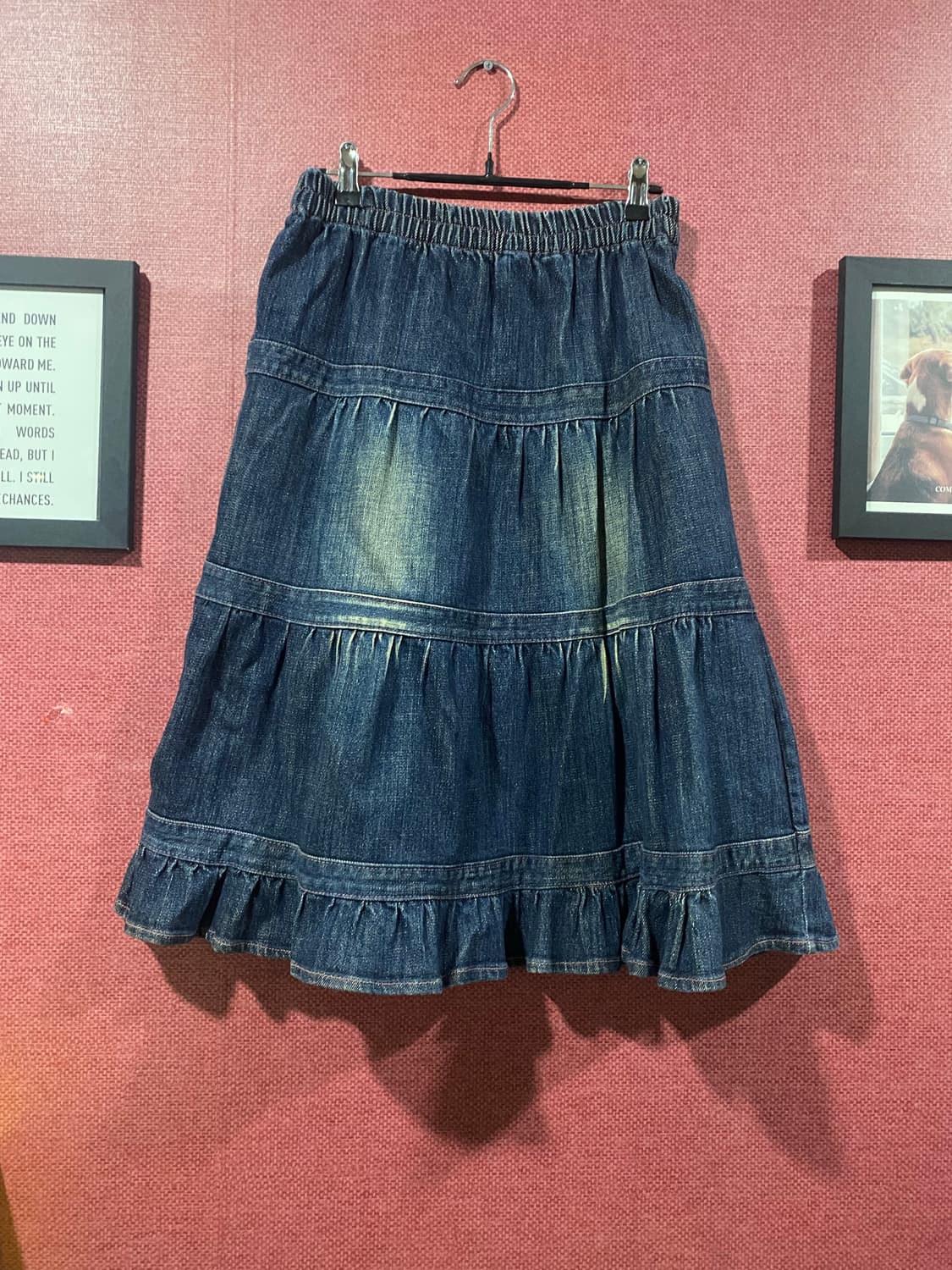 데님 캉캉 롱 스커트 상품이미지2