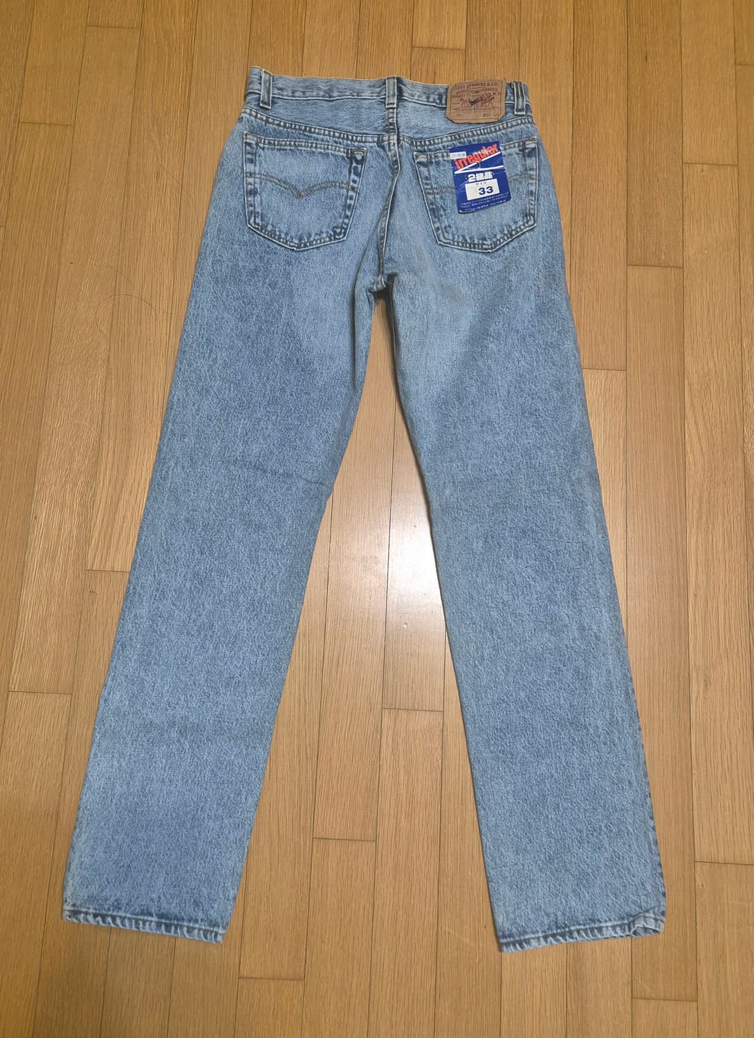 90s 미국 리바이스 레드 501 irregular 데님 팬츠 새상품 상품이미지9