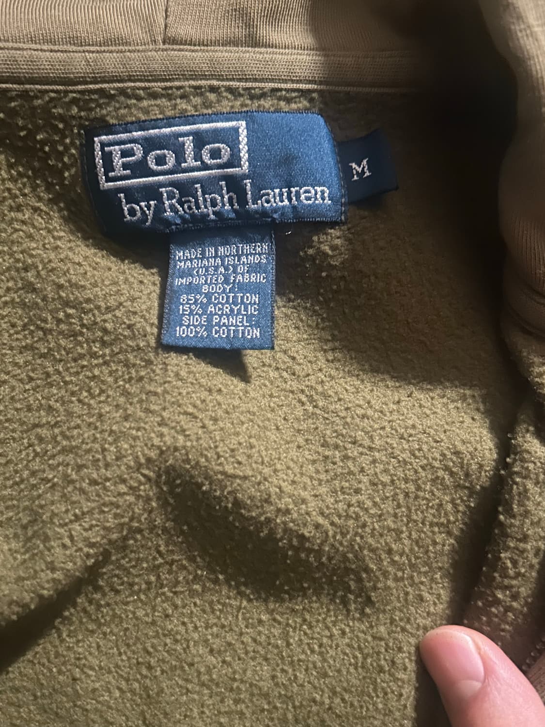 폴로 후드집업 카키 상품이미지2