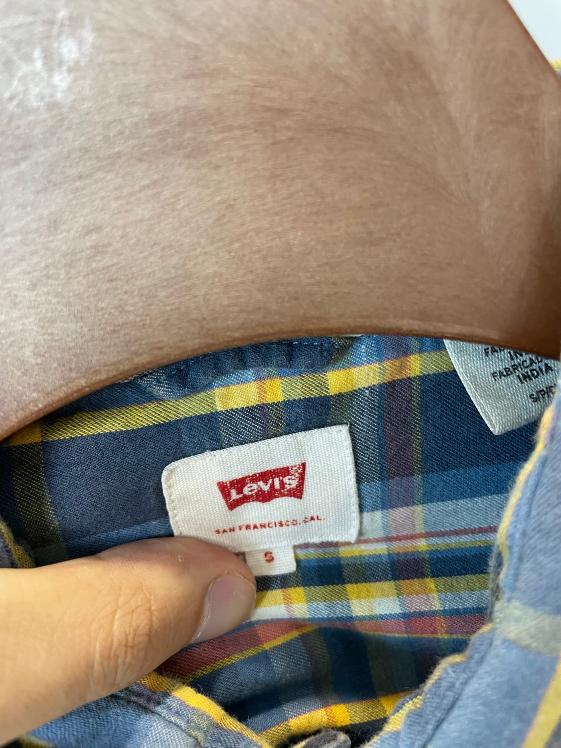 (S) levis 리바이스 투포켓 웨스턴 체크셔츠 상품이미지4