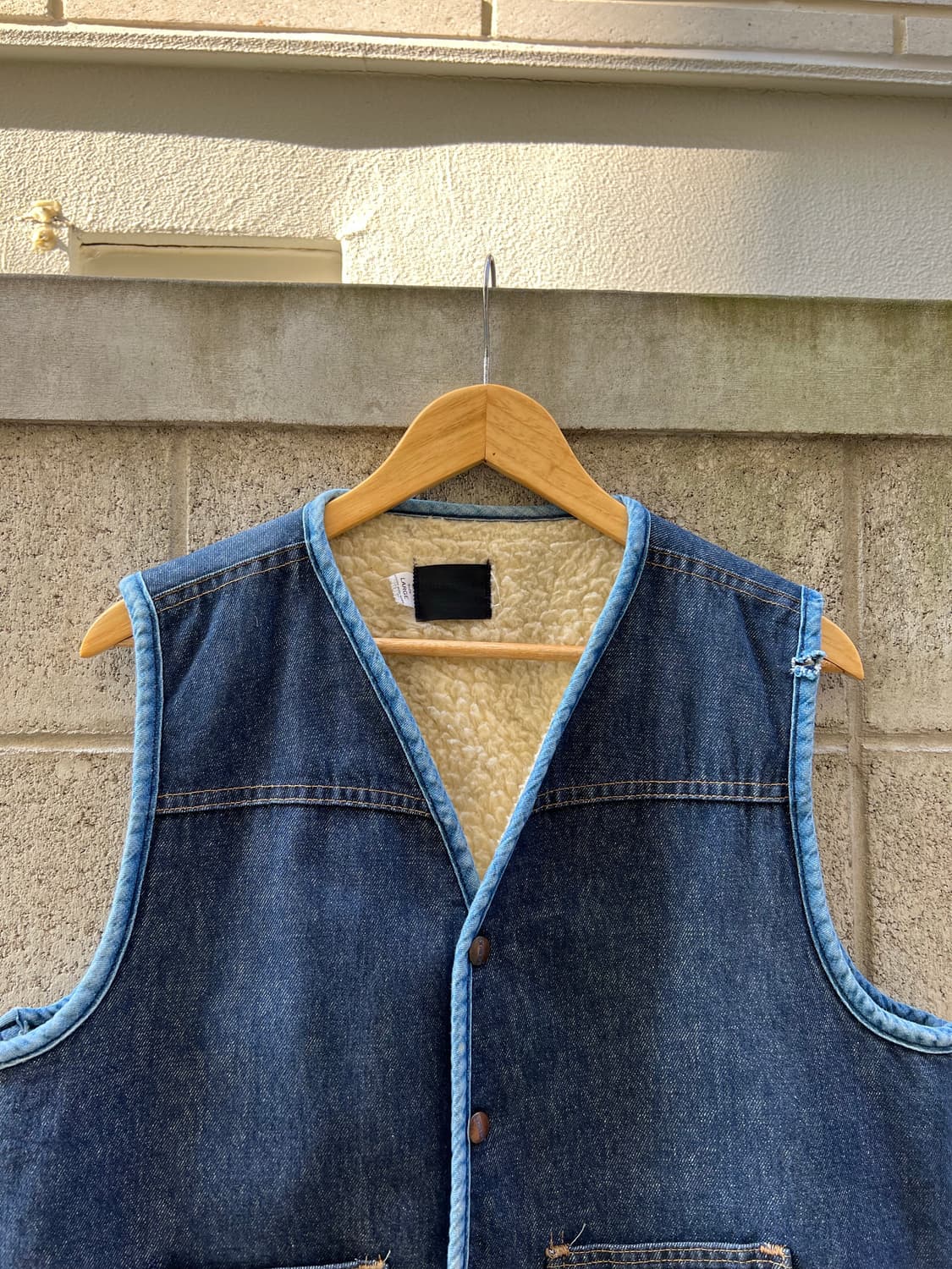 1970s SEARS ROEBUCKS DENIM 빈티지데님쉐르파베스트 상품이미지5