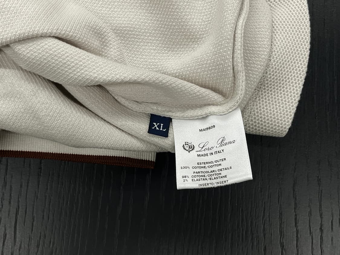 로로피아나 코튼 카라티 니트 XL(105)사이즈 (새상품) 상품이미지4