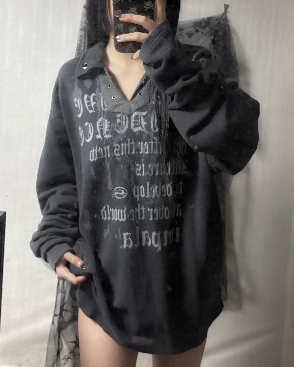 펑크 y2k 프린팅 pk 롱슬리브  상품이미지2