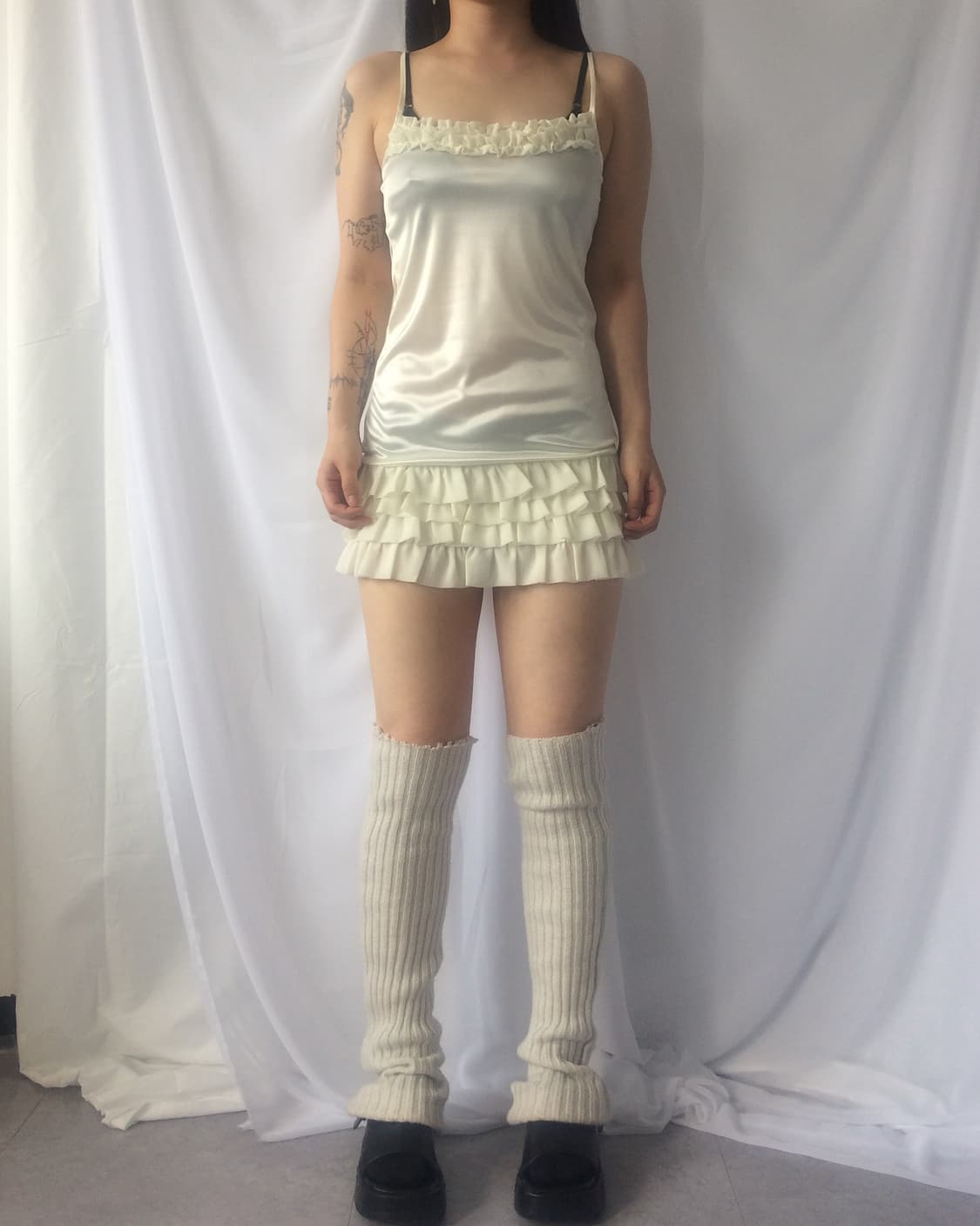 Frill layered slip onepiece 상품이미지4