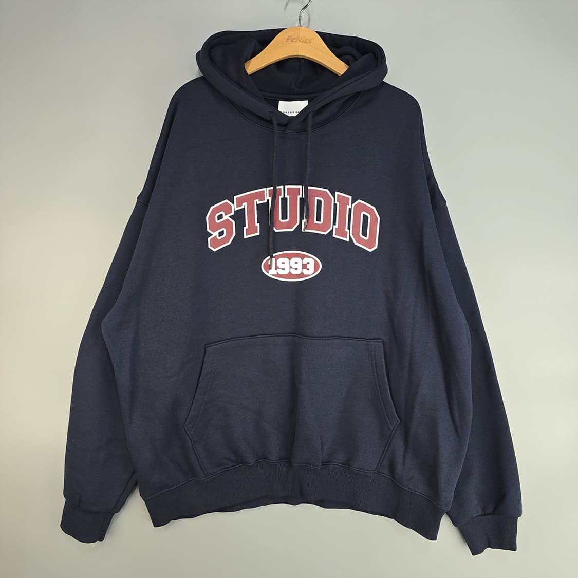 1993스튜디오(1993STUDIO) 아치 로고 후드_네이비 상품이미지2