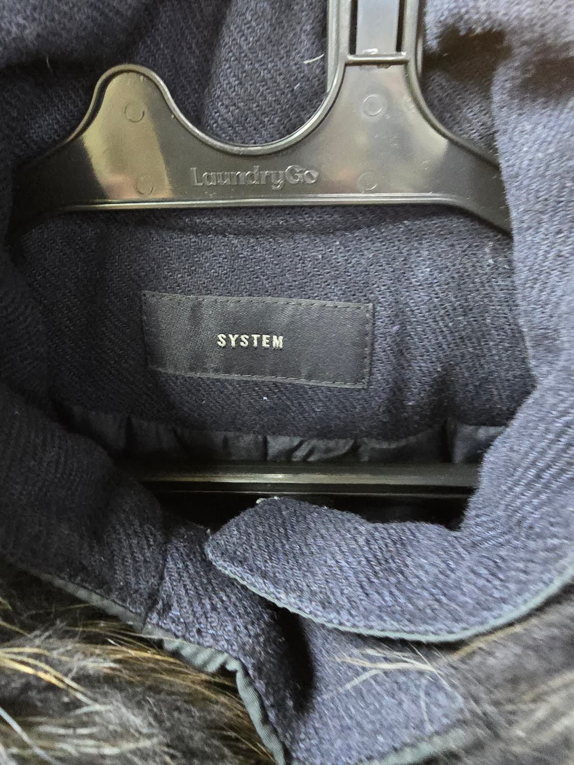 SYSTEM 시스템 블랙 후드 퍼 패딩 코트 (1317) 상품이미지3