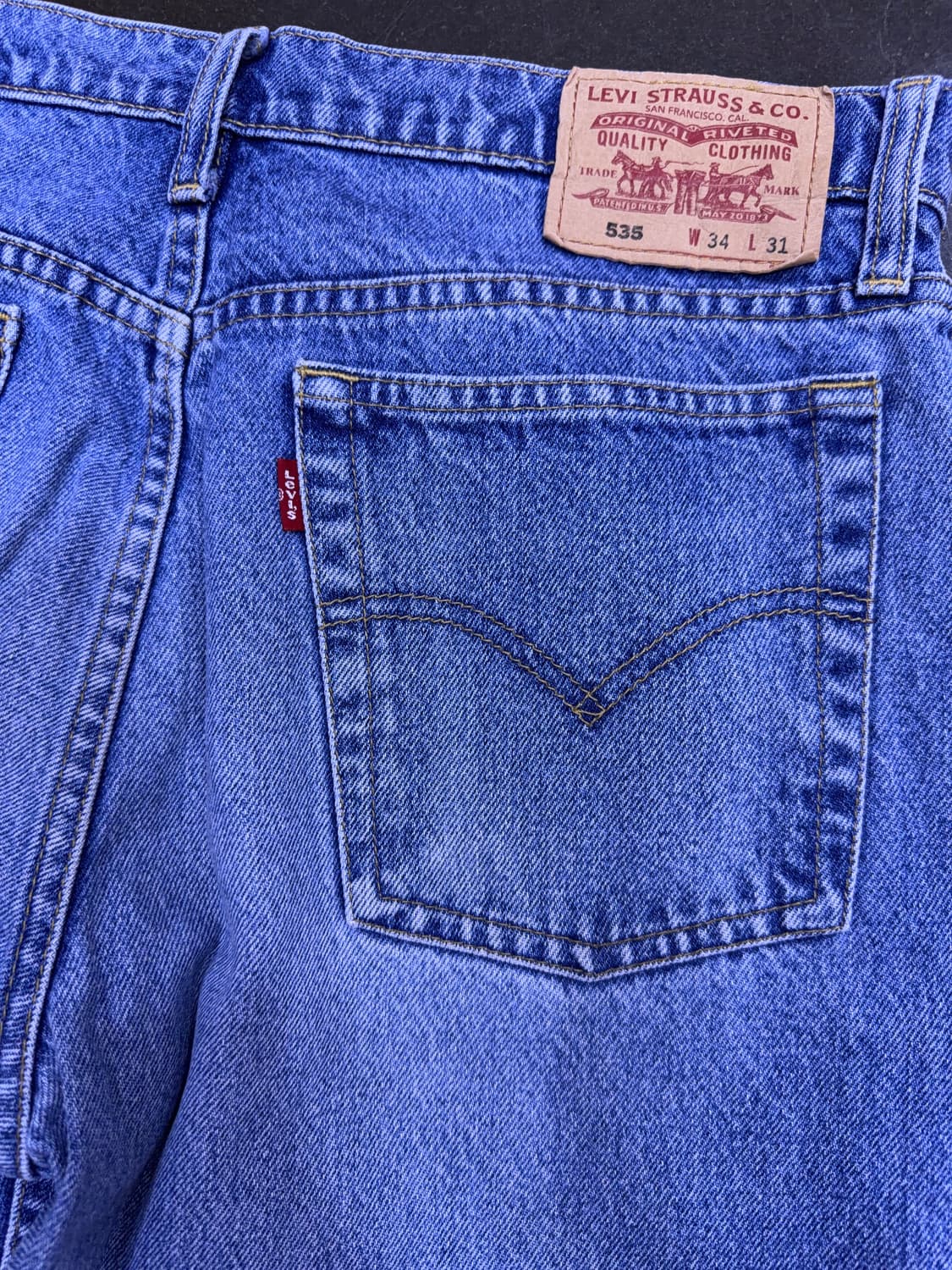 리바이스 535 스트레이트핏 00's 스톤워싱 데님팬츠 34 상품이미지7