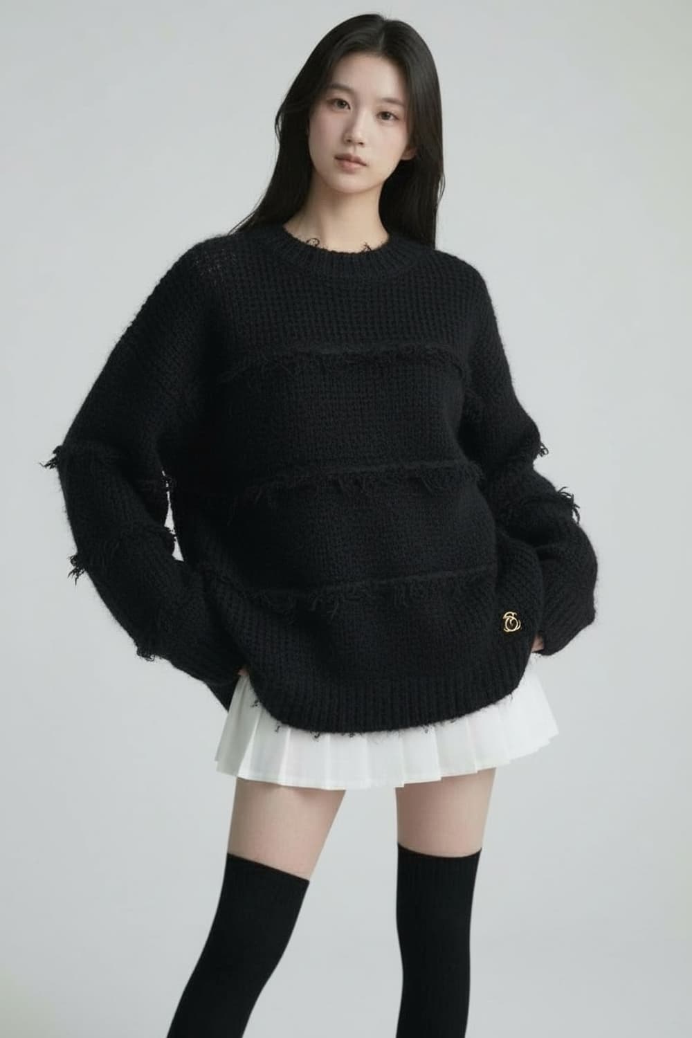 BIRD 버드 포켓 프릴 니트 F 상품이미지1